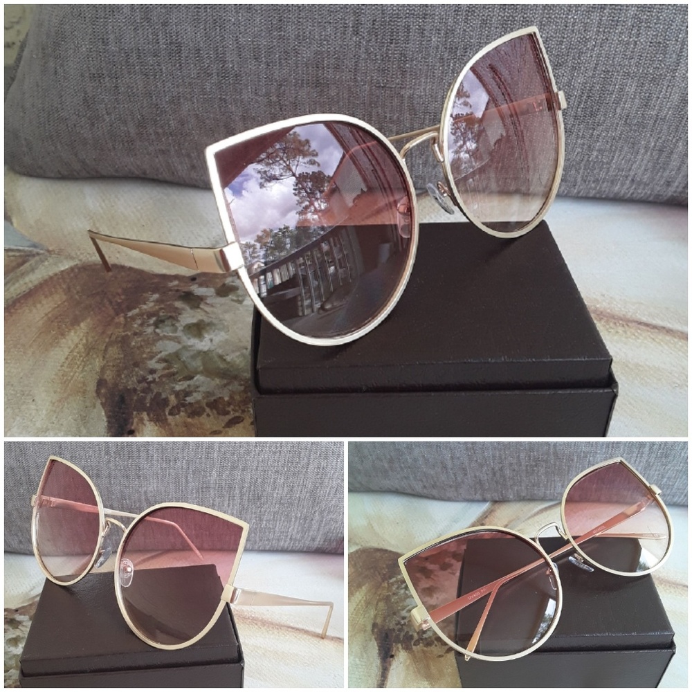 BRAND NEW 2019 OVERSIZED CAT EYE STYLE SUNGLASSES - Picture 5 of 8